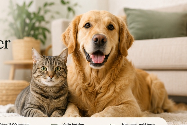 Hond en kat samen
